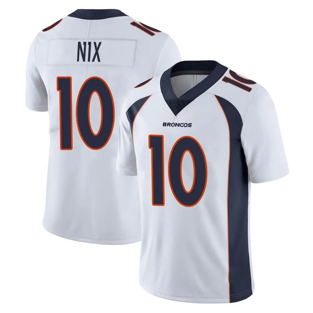 Kooe D.Broncos #10 Bo Nix Player White Vapor Untouchable Limited Home Game Stitched Jerseys