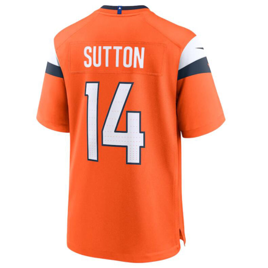 Kooe D.Broncos #14 Courtland Sutton Orange Game Jersey American Stitched Jersey