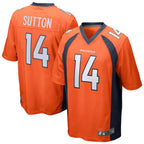Kooe D.Broncos #14 Courtland Sutton Orange Replica Game Stitched Jerseys