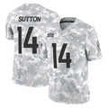 Kooe D.Broncos #14 Courtland Sutton Player Arctic Camo Salute To Service Limited Stitched Jerseys