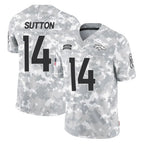 Kooe D.Broncos #14 Courtland Sutton Player Arctic Camo Salute To Service Limited Stitched Jerseys