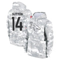 Kooe D.Broncos #14 Courtland Sutton Player Arctic Camo Salute to Service Hoodies Limited Game Stitched Jerseys