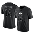 Kooe D.Broncos #14 Courtland Sutton Player Black Reflective Limited Stitched Jerseys