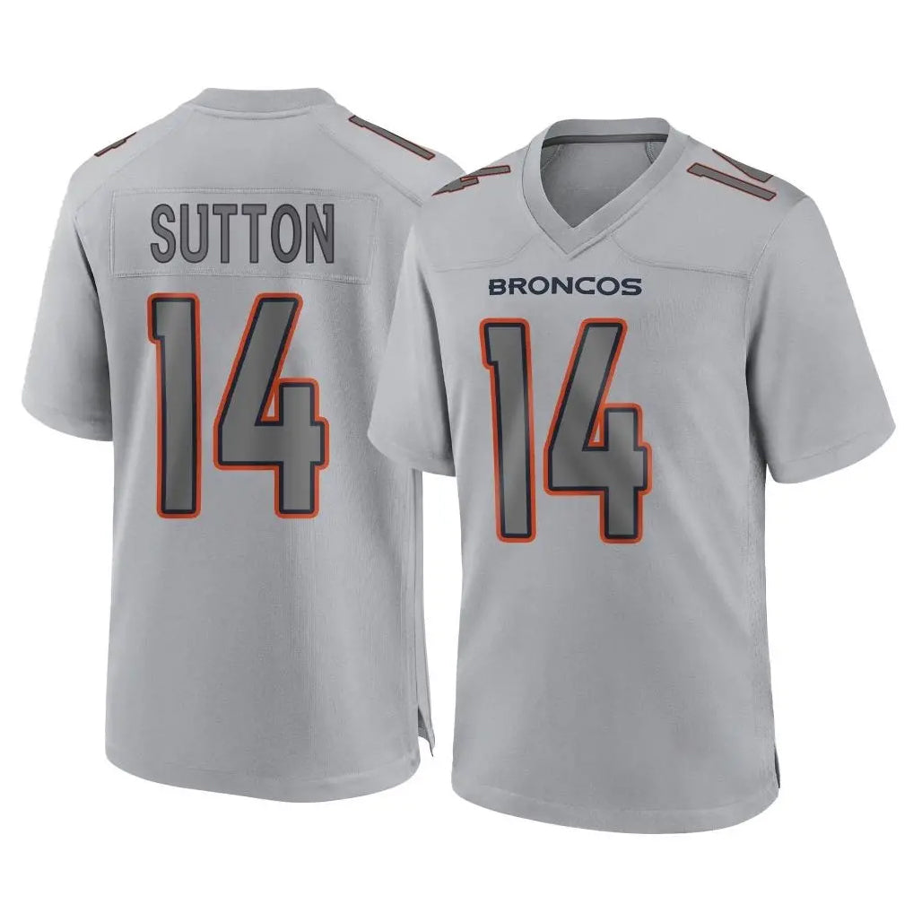 Kooe D.Broncos #14 Courtland Sutton Player Gray Atmosphere Fashion Limited Game Stitched Jerseys