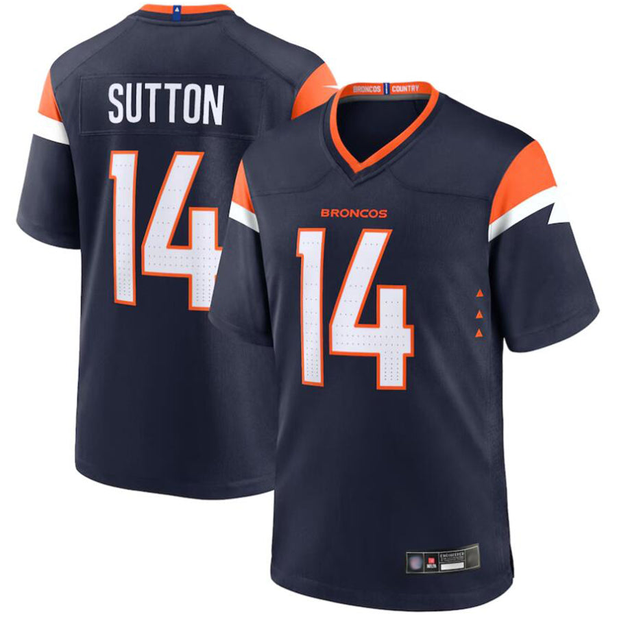 Kooe D.Broncos #14 Courtland Sutton Player Navy Home Replica Game Stitched Jerseys