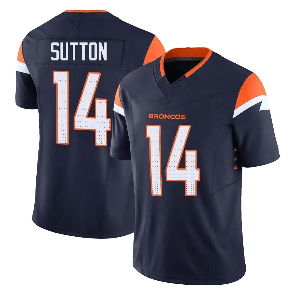 Kooe D.Broncos #14 Courtland Sutton Player Navy Limited Vapor F.U.S.E. Home Game Stitched Jerseys
