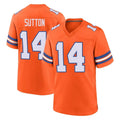 Kooe D.Broncos #14 Courtland Sutton Player Orange Alternate Collection Throwback Game Stitched Jerseys