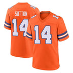 Kooe D.Broncos #14 Courtland Sutton Player Orange Alternate Collection Throwback Game Stitched Jerseys