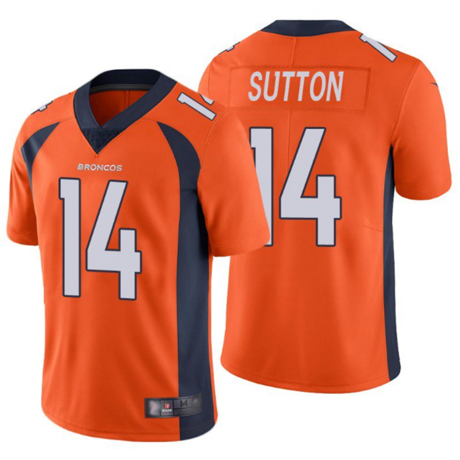Kooe D.Broncos #14 Courtland Sutton Player Orange Limited Stitched Jerseys