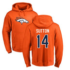 Kooe D.Broncos #14 Courtland Sutton Player Orange Pullover Hoodie Limited Stitched Jerseys