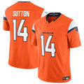 Kooe D.Broncos #14 Courtland Sutton Player Orange Vapor F.U.S.E. Limited Stitched Jerseys