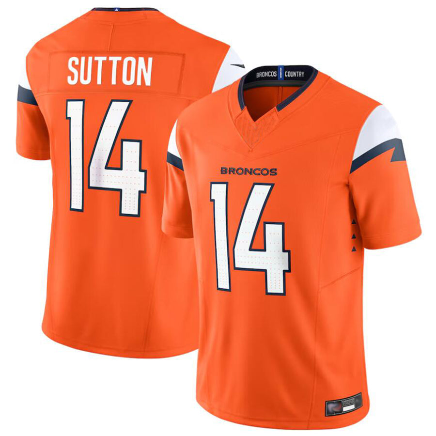 Kooe D.Broncos #14 Courtland Sutton Player Orange Vapor F.U.S.E. Limited Stitched Jerseys