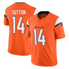Kooe D.Broncos #14 Courtland Sutton Player Orange Vapor F.U.S.E. Limited Home Game Stitched Jerseys