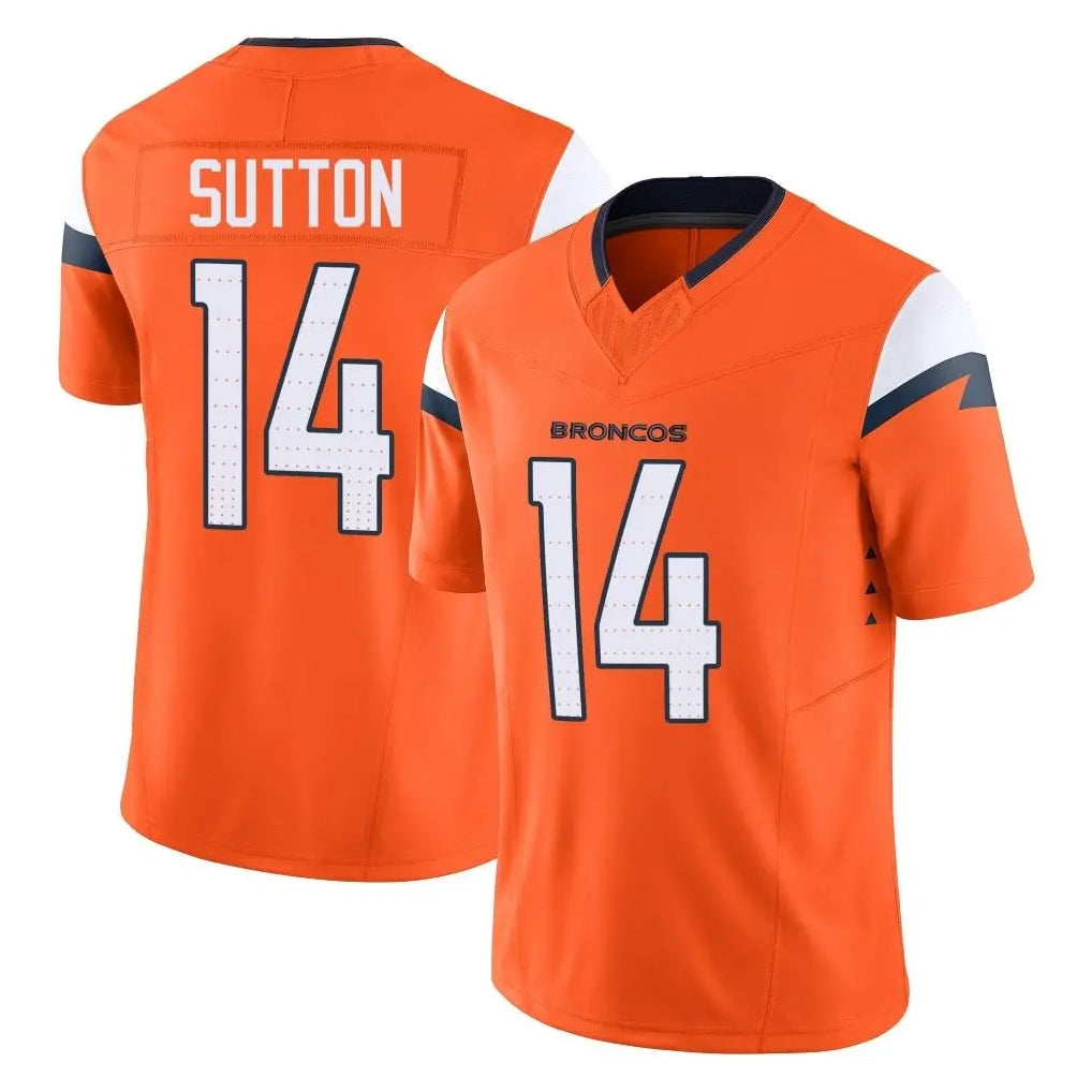 Kooe D.Broncos #14 Courtland Sutton Player Orange Vapor F.U.S.E. Limited Home Game Stitched Jerseys