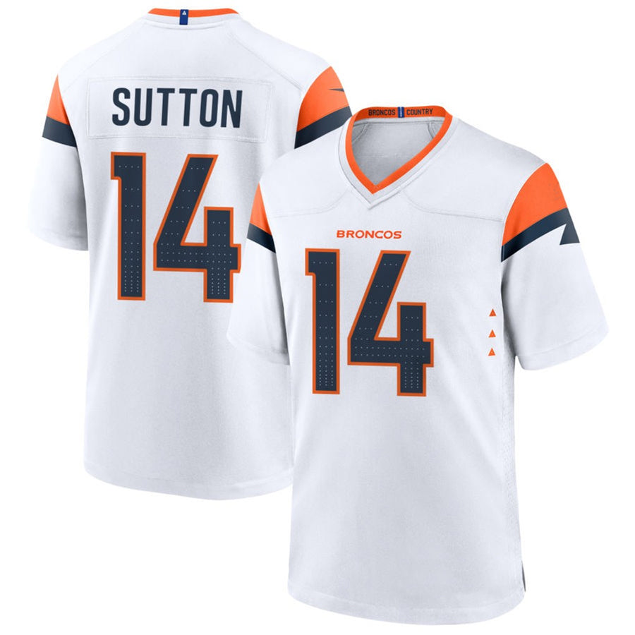 Kooe D.Broncos #14 Courtland Sutton Player White Home Game Stitched Jerseys