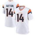 Kooe D.Broncos #14 Courtland Sutton Player White Home Game Stitched Jerseys