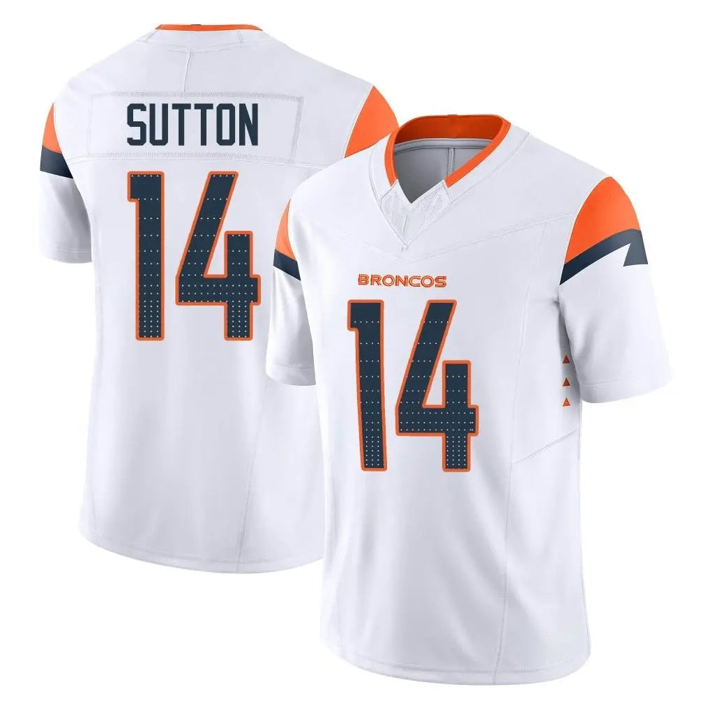 Kooe D.Broncos #14 Courtland Sutton Player White Limited Vapor F.U.S.E. Home Game Stitched Jerseys