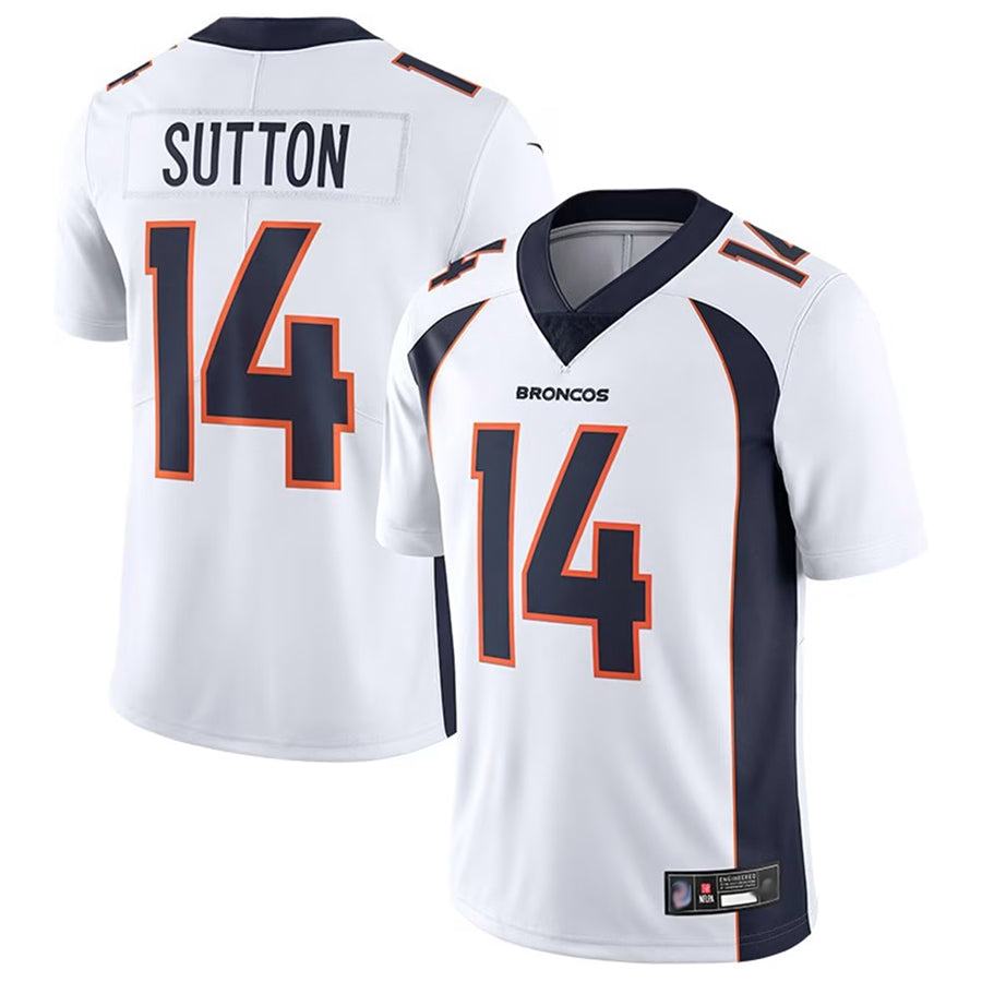 Kooe D.Broncos #14 Courtland Sutton Player White Replica Game Stitched Jerseys