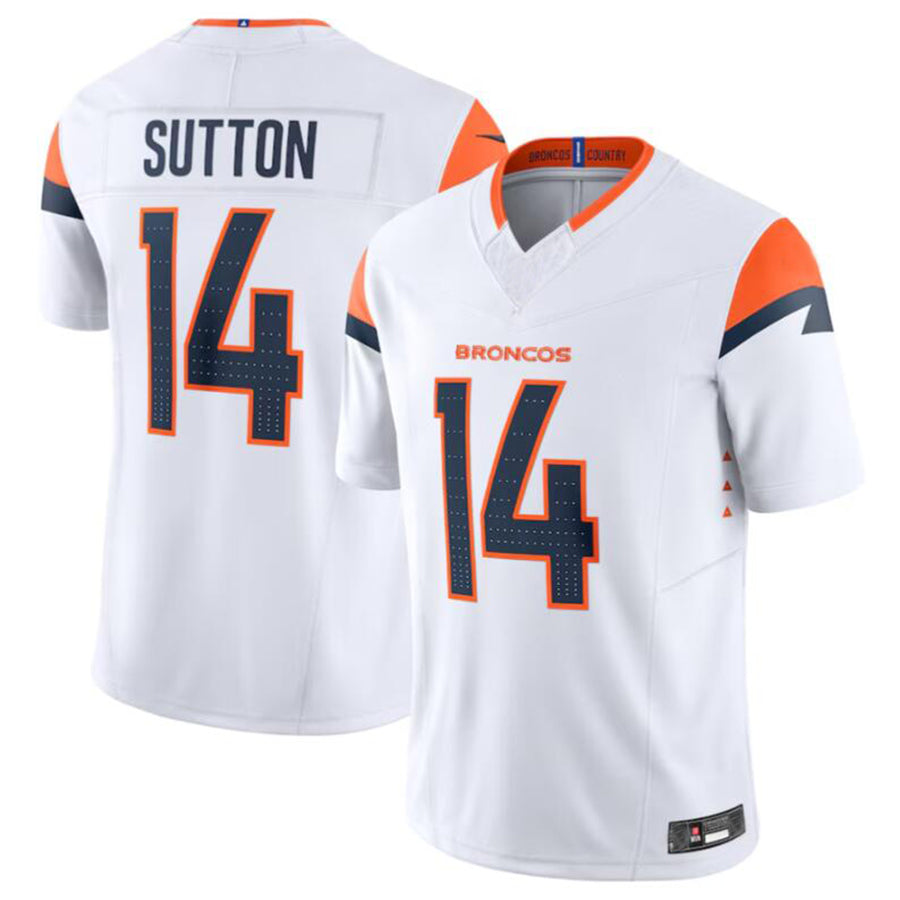 Kooe D.Broncos #14 Courtland Sutton White Vapor F.U.S.E. Limited Jersey American Stitched Jerseys