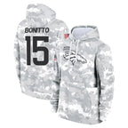 Kooe D.Broncos #15 Nik Bonitto Player Arctic Camo Salute to Service Hoodies Limited Game Stitched Jerseys