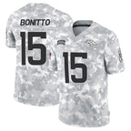 Kooe D.Broncos #15 Nik Bonitto Player Arctic Camo Salute to Service Limited Stitched Jerseys