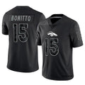 Kooe D.Broncos #15 Nik Bonitto Player Black RFLCTV Limited Stitched Jerseys