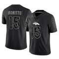Kooe D.Broncos #15 Nik Bonitto Player Black Reflective Limited Stitched Jerseys