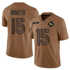 Kooe D.Broncos #15 Nik Bonitto Player Brown Salute To Service Limited Stitched Jerseys