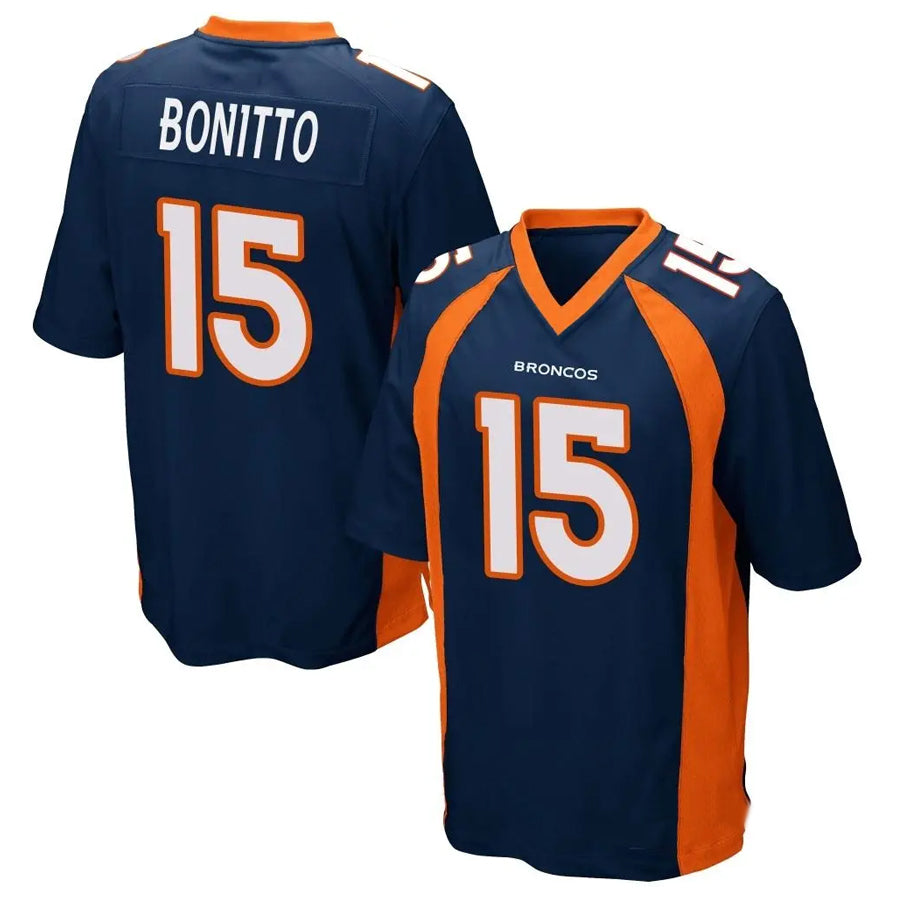 Kooe D.Broncos #15 Nik Bonitto Player Navy Game Stitched Jerseys