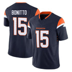 Kooe D.Broncos #15 Nik Bonitto Player Navy Limited Vapor F.U.S.E. Home Game Stitched Jerseys