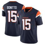 Kooe D.Broncos #15 Nik Bonitto Player Navy Vapor F.U.S.E. Limited Stitched Jerseys