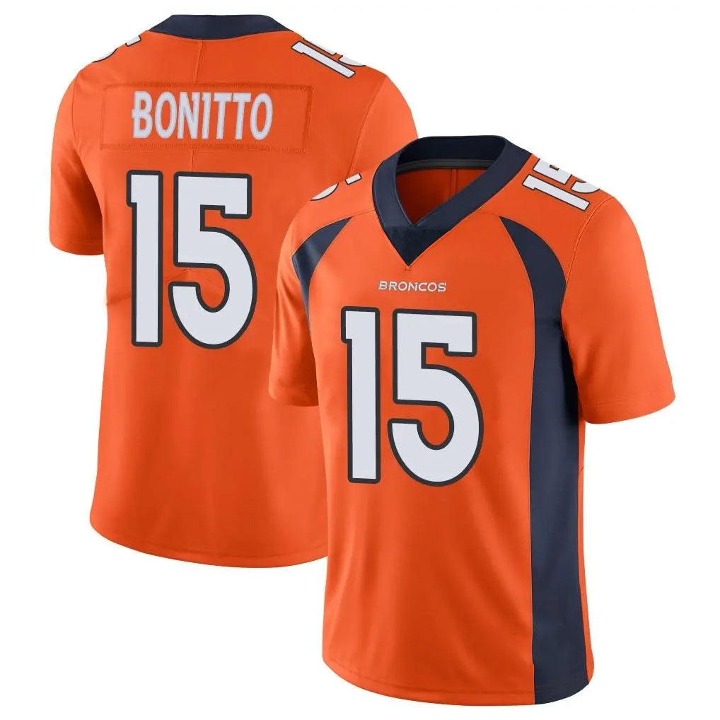 Kooe D.Broncos #15 Nik Bonitto Player Orange Color Vapor Untouchable Limited Game Stitched Jerseys
