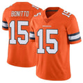 Kooe D.Broncos #15 Nik Bonitto Player Orange Vapor Untouchable Limited Home Game Stitched Jerseys