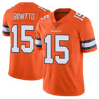 Kooe D.Broncos #15 Nik Bonitto Player Orange Vapor Untouchable Limited Home Game Stitched Jerseys