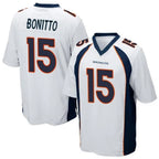 Kooe D.Broncos #15 Nik Bonitto Player White Game Stitched Jerseys