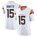Kooe D.Broncos #15 Nik Bonitto Player White Limited Vapor F.U.S.E. Home Game Stitched Jerseys