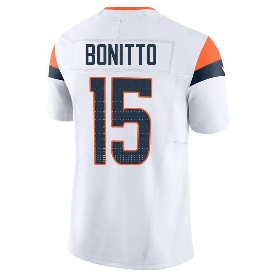 Kooe D.Broncos #15 Nik Bonitto Player White Vapor F.U.S.E. Limited Stitched Jerseys