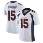 Kooe D.Broncos #15 Nik Bonitto Player White Vapor Untouchable Limited Home Game Stitched Jerseys