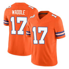 Kooe D.Broncos #17 Jaylen Waddle Player Orange Limited Alternate Vapor F.U.S.E. Throwback Game Stitched Jerseys