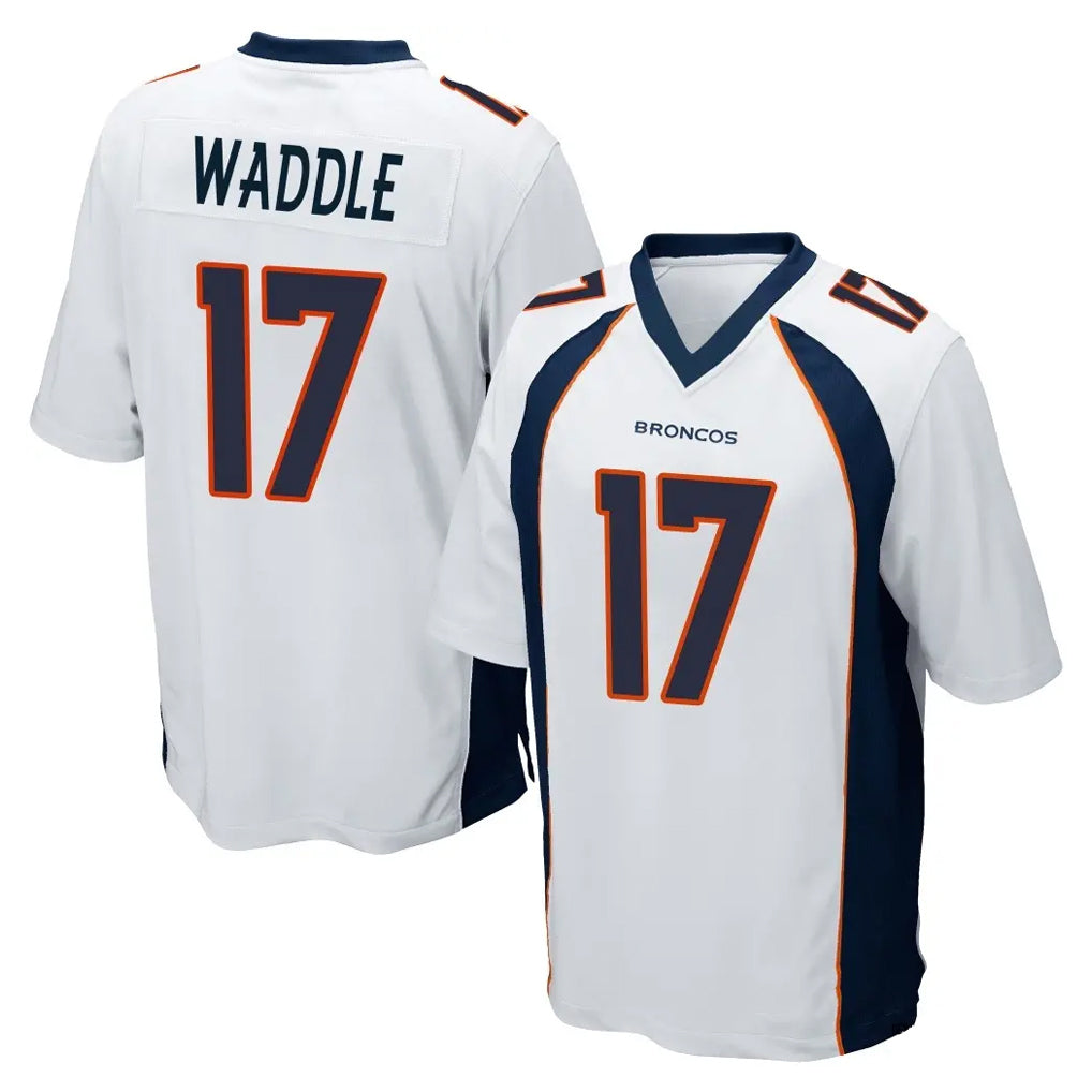 Kooe D.Broncos #17 Jaylen Waddle Player White Game Stitched Jerseys