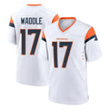 Kooe D.Broncos #17 Jaylen Waddle Player White Home Game Stitched Jerseys