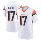 Kooe D.Broncos #17 Jaylen Waddle Player White Home Game Stitched Jerseys
