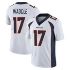 Kooe D.Broncos #17 Jaylen Waddle Player White Vapor Untouchable Limited Home Game Stitched Jerseys