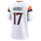 Kooe D.Broncos #17 Jaylen Waddle White Game Stitched Jerseys