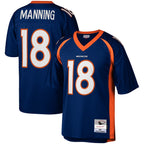 Kooe D.Broncos #18 Peyton Manning Player Mitchell & Ness Navy Legacy Replica Stitched  Jerseys