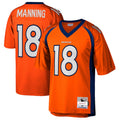 Kooe D.Broncos #18 Peyton Manning Player Mitchell & Ness Orange Legacy Replica Stitched Jerseys