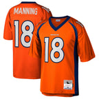 Kooe D.Broncos #18 Peyton Manning Player Mitchell & Ness Orange Legacy Replica Stitched Jerseys