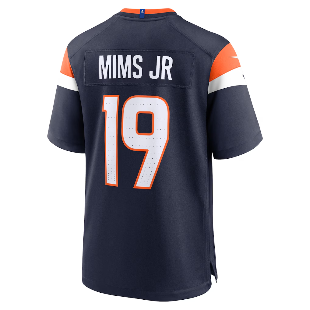 Kooe D.Broncos #19 Marvin Mims Jr Navy Alternate Game Stitched Jerseys