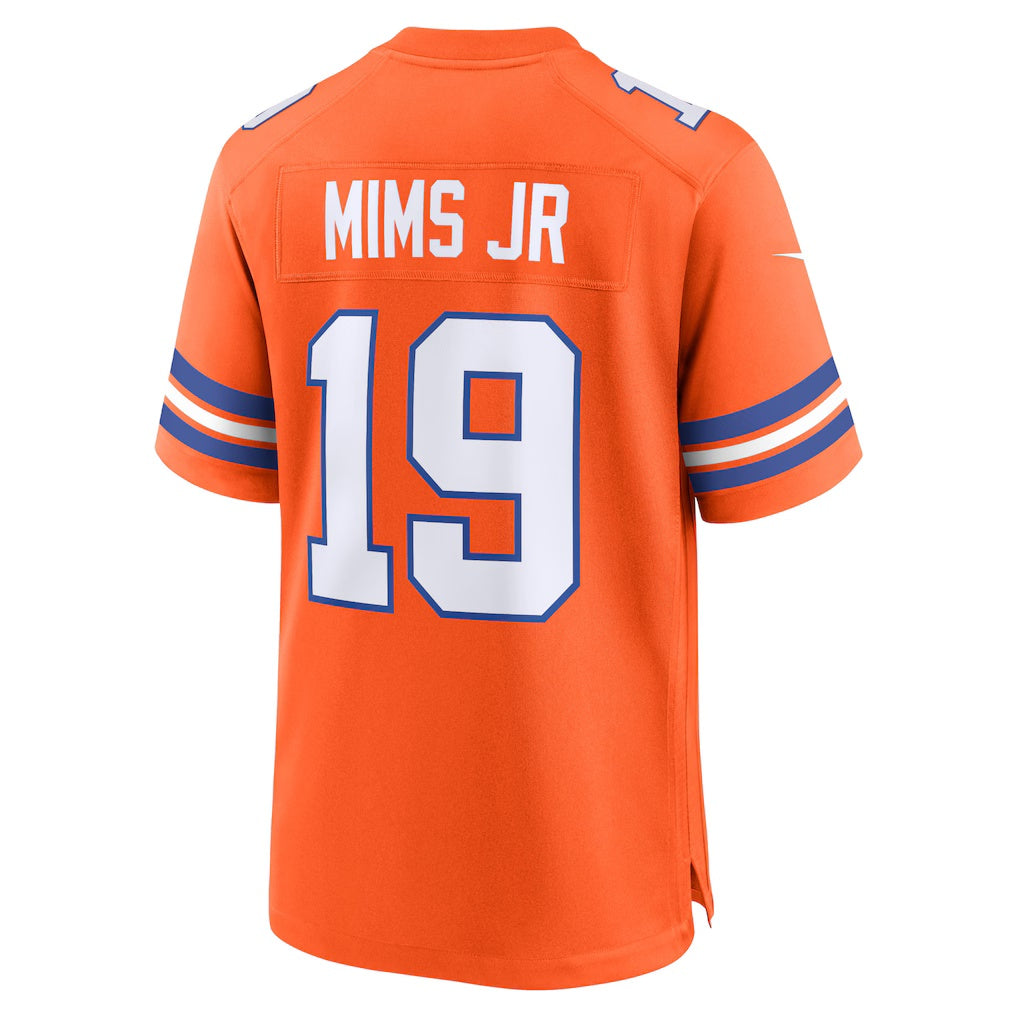 Kooe D.Broncos #19 Marvin Mims Jr Orange Mile High Collection 1977 Throwback Player Game Stitched Jerseys