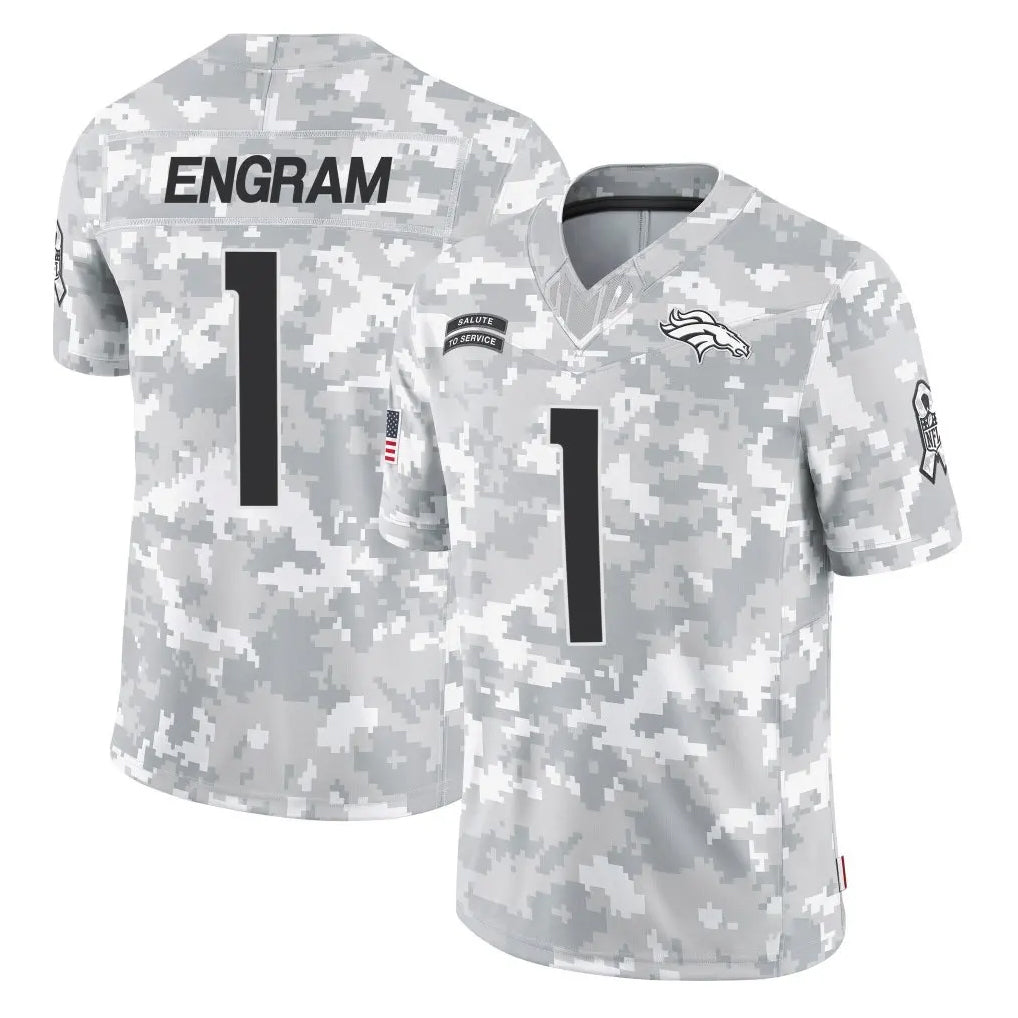 Kooe D.Broncos #1 Evan Engram Player Arctic Camo Salute To Service Limited Stitched Jerseys